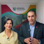 Concejal de Miami Cristhian David Mancera, presidente del Concejo del Área 11 del Condado Miami-Dade. y Miyerlandi Torres, Secretaria de Turismo del Valle del Cauca.